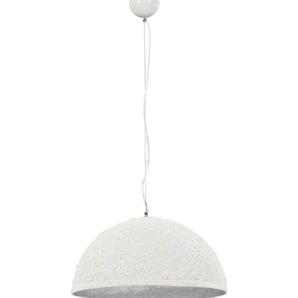 vidaXL Hanglamp E27 Ø50 cm wit en zilver