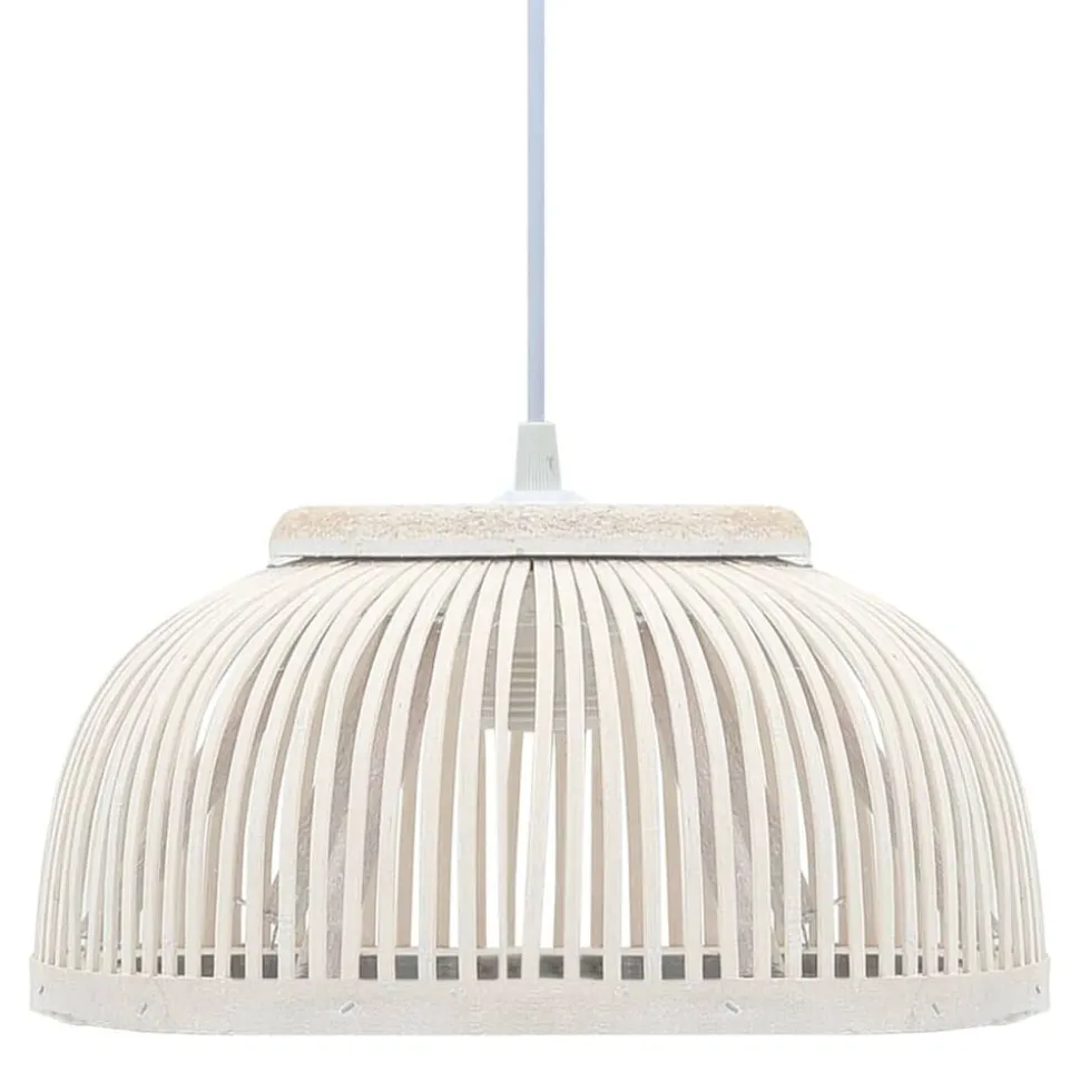 vidaXL Hanglamp halfrond 40 W E27 34x14,5 cm bamboe