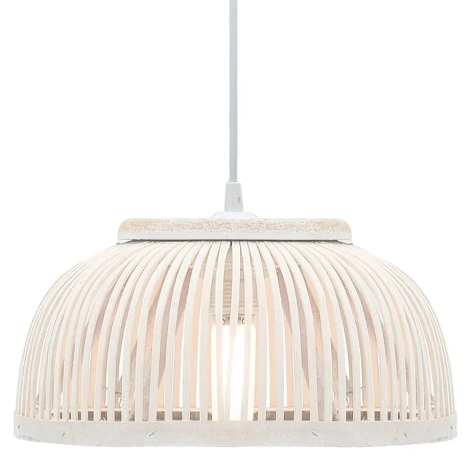 vidaXL Hanglamp halfrond 40 W E27 34x14,5 cm bamboe