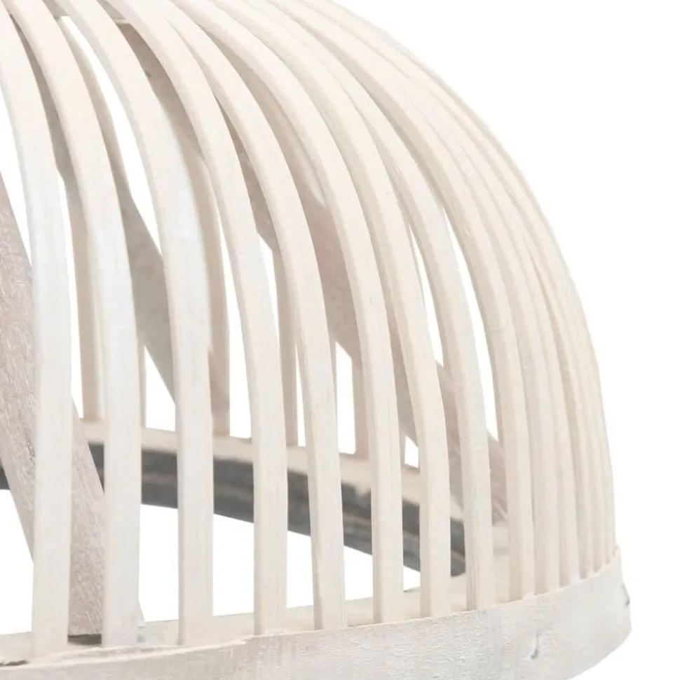 vidaXL Hanglamp halfrond 40 W E27 34x14,5 cm bamboe