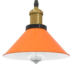 vidaXL Hanglamp in hoogte verstelbaar E27 Ø22cm metaal glanzend oranje