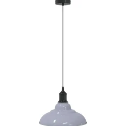 vidaXL Hanglamp in hoogte verstelbaar E27 Ø31 cm metaal glanzend grijs