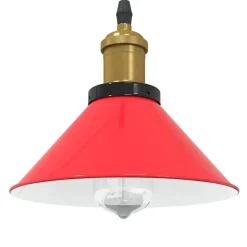 vidaXL Hanglamp in hoogte verstelbaar E27 Ø22 cm metaal glanzend rood