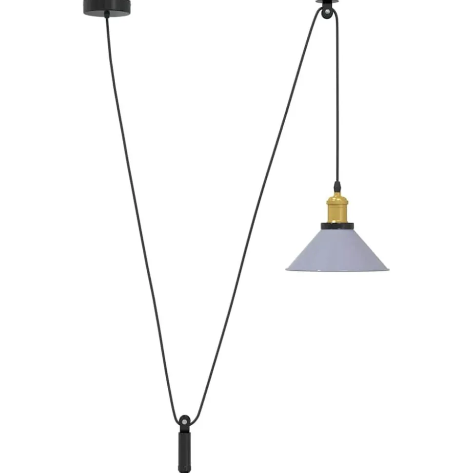 vidaXL Hanglamp in hoogte verstelbaar E27 Ø22 cm metaal glanzend grijs