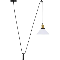 vidaXL Hanglamp in hoogte verstelbaar E27 Ø22 cm metaal glanzend wit