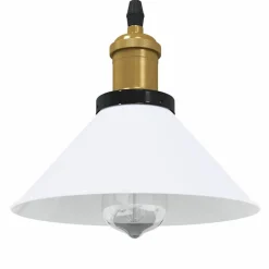 vidaXL Hanglamp in hoogte verstelbaar E27 Ø22 cm metaal glanzend wit