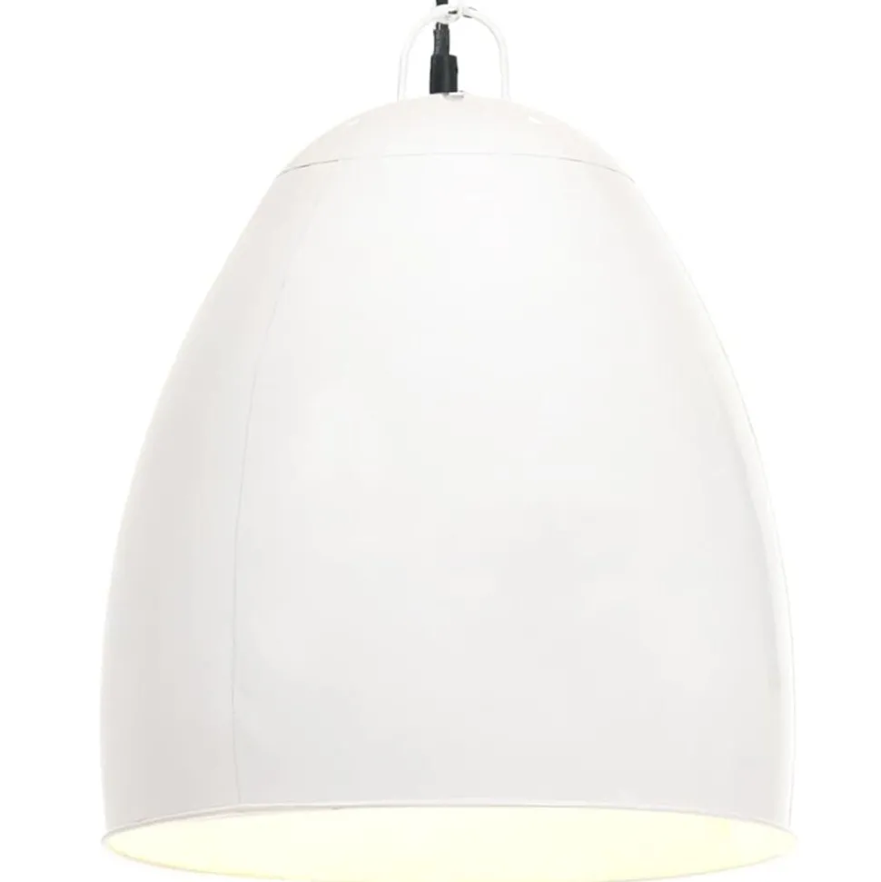 vidaXL Hanglamp industrieel rond 25 W E27 42 cm wit