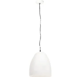 vidaXL Hanglamp industrieel rond 25 W E27 42 cm wit