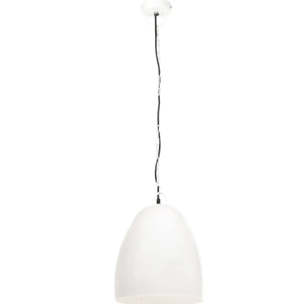 vidaXL Hanglamp industrieel rond 25 W E27 42 cm wit