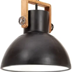 vidaXL Hanglamp industrieel rond 25 W E27 40 cm zwart