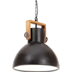 vidaXL Hanglamp industrieel rond 25 W E27 40 cm zwart