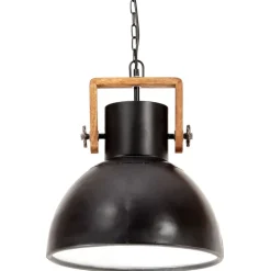 vidaXL Hanglamp industrieel rond 25 W E27 40 cm zwart