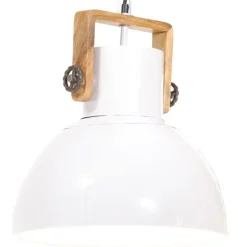 vidaXL Hanglamp industrieel rond 25 W E27 40 cm wit