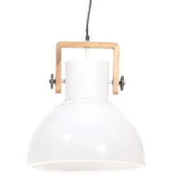 vidaXL Hanglamp industrieel rond 25 W E27 40 cm wit
