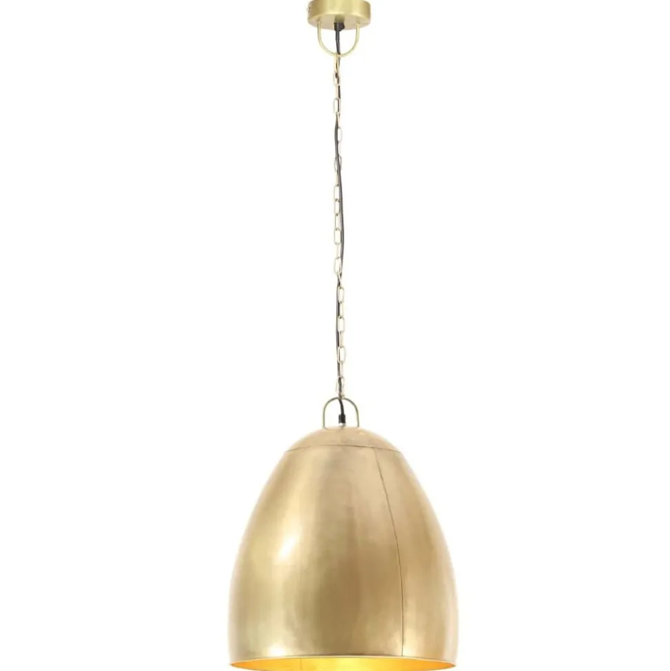 vidaXL Hanglamp industrieel rond 25 W E27 42 cm messingkleurig