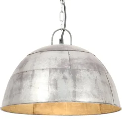 vidaXL Hanglamp industrieel vintage rond 25 W E27 41 cm zilverkleurig