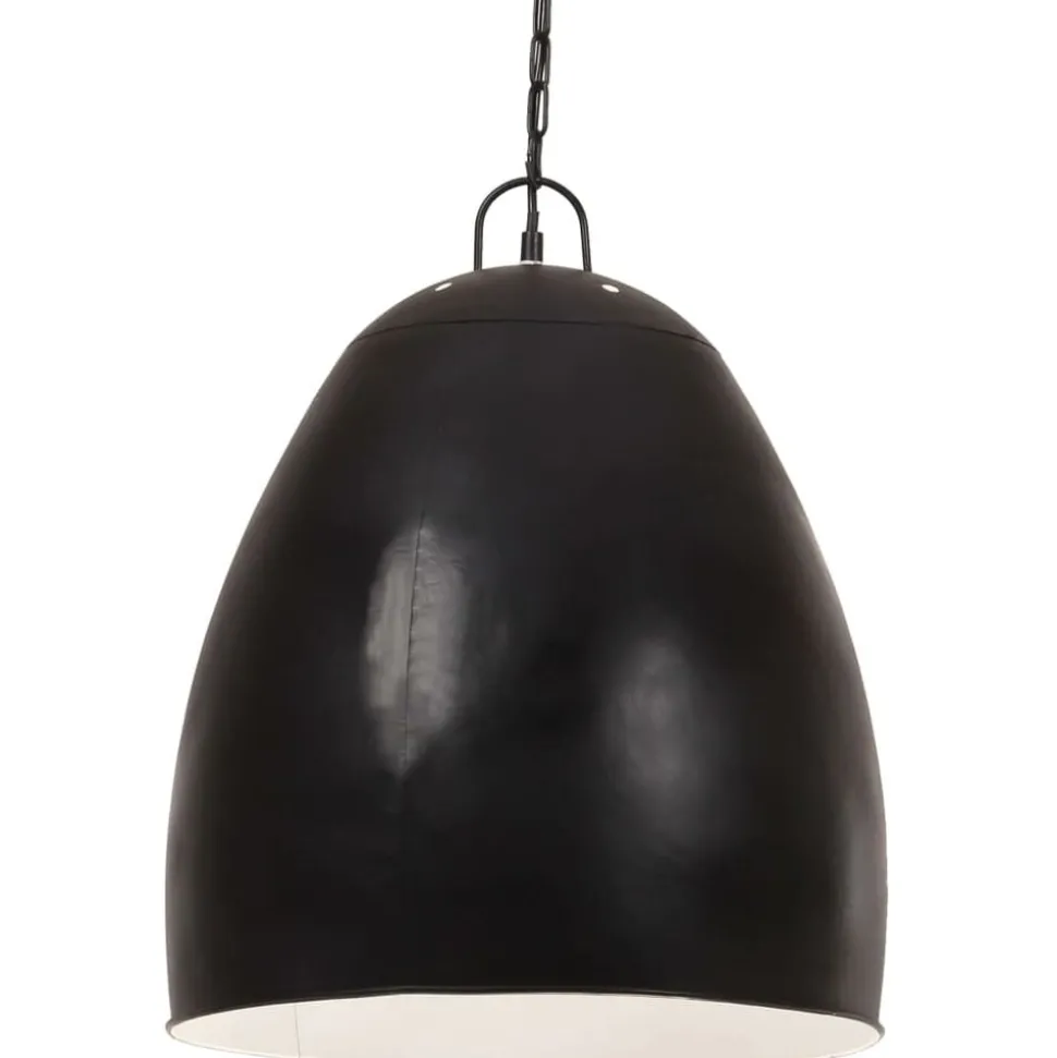 vidaXL Hanglamp industrieel rond 25 W E27 42 cm zwart