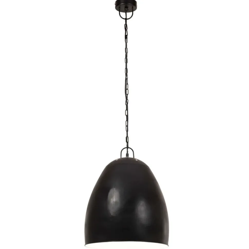 vidaXL Hanglamp industrieel rond 25 W E27 42 cm zwart