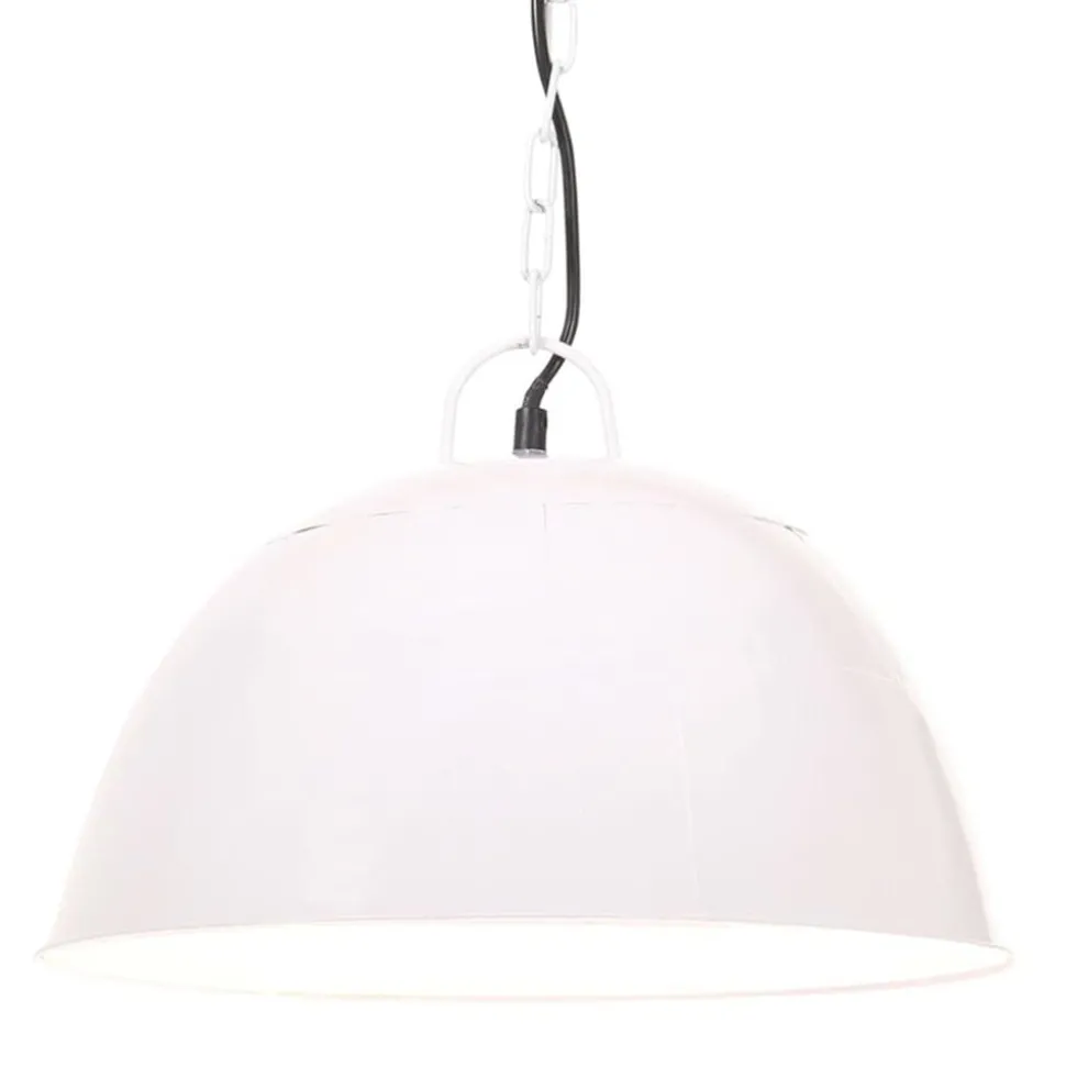 vidaXL Hanglamp industrieel vintage rond 25 W E27 41 cm wit