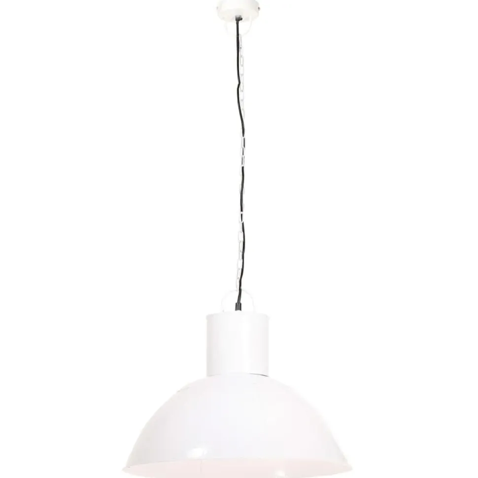 vidaXL Hanglamp rond 25 W E27 48 cm wit