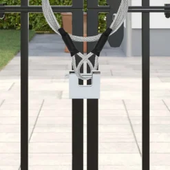 vidaXL Hangslot 2 pcs Zilver Staal