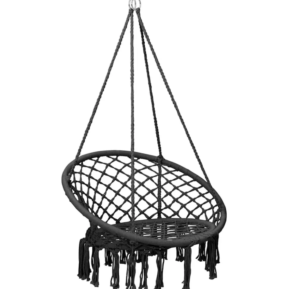 vidaXL Hangstoel 80 cm antracietkleurig
