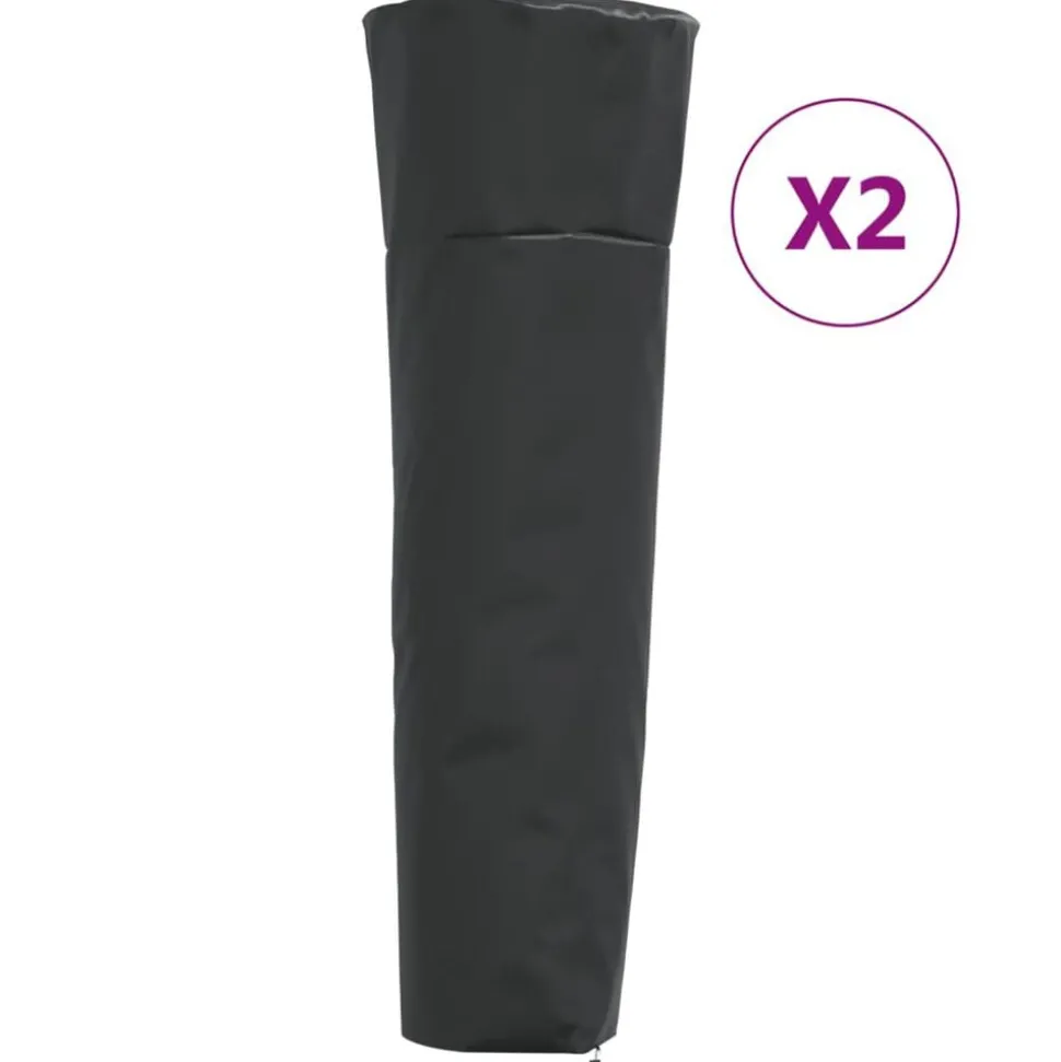vidaXL Heaterhoezen piramidevormig 2 st 86x47x241 cm 420D oxford stof