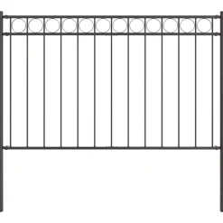 vidaXL Hecelement Assen Grijs 170 x 130 cm Staal
