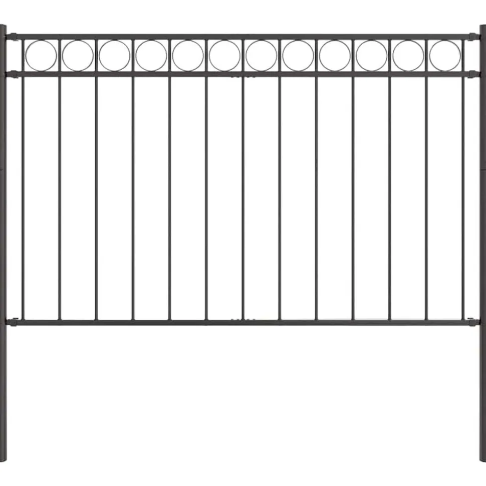 vidaXL Hecelement Assen Grijs 170 x 130 cm Staal