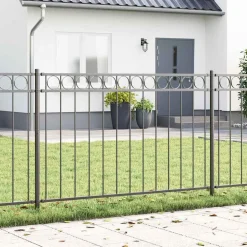 vidaXL Hecelement Assen Grijs 170 x 130 cm Staal