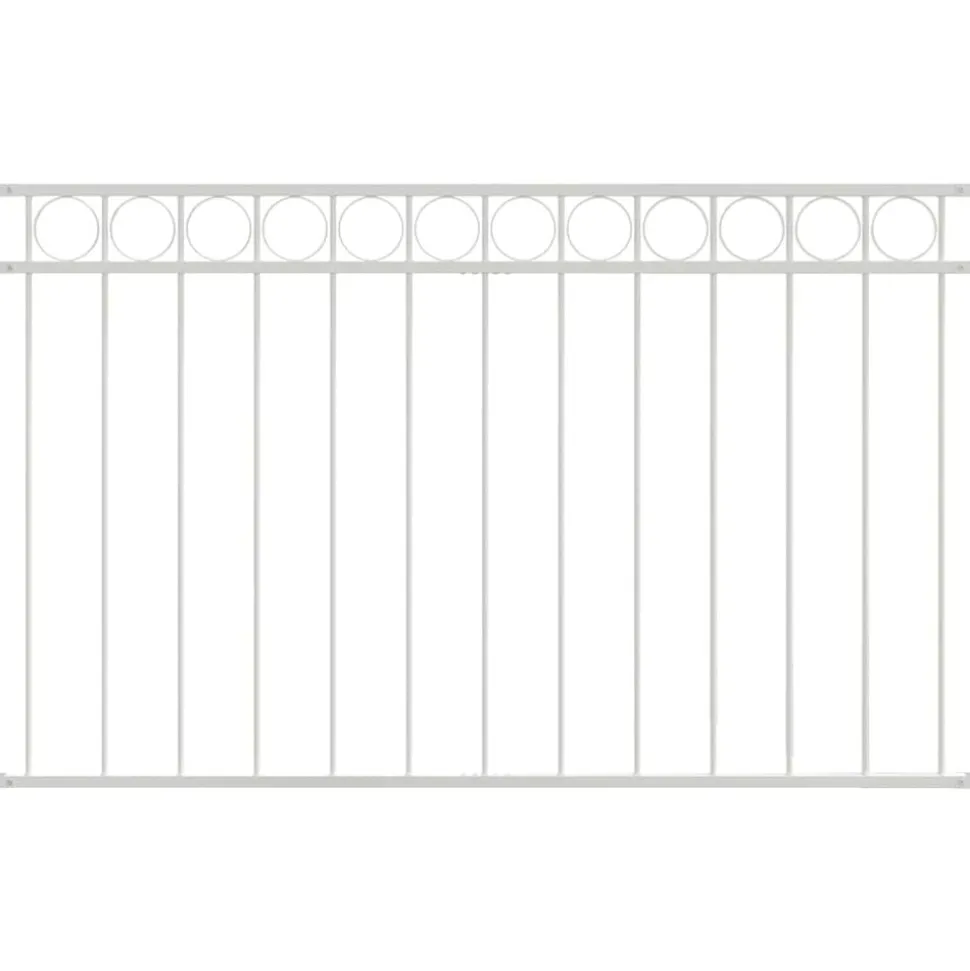 vidaXL Hecelement Assen Wit 170 x 100 cm Staal