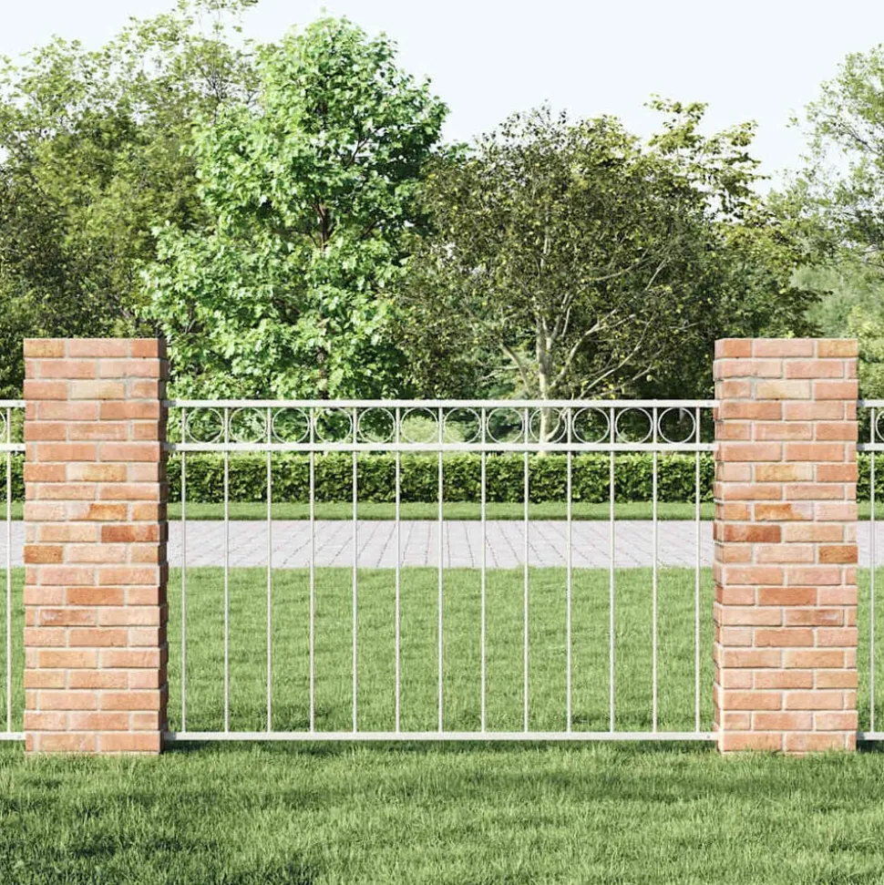 vidaXL Hecelement Assen Wit 170 x 100 cm Staal