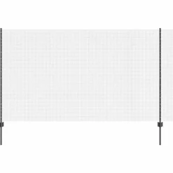 vidaXL Hek met Paal Grijs 1,4 x 25 m Staal en PVC