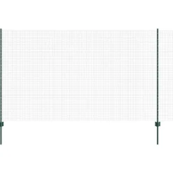 vidaXL Hek met Paal Groen 1,4 x 50 m Staal en PVC