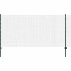 vidaXL Hek met Paal Groen 1,2 x 10 m Staal en PVC