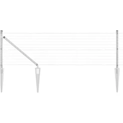 vidaXL Hek met Paal Zilver 0,4 x 10 m Staal