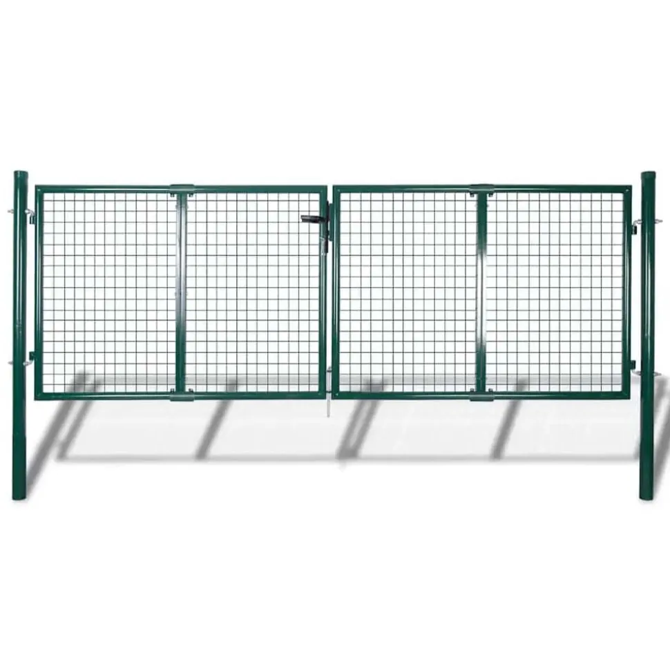 vidaXL Hekpoort staal 300x100 cm groen