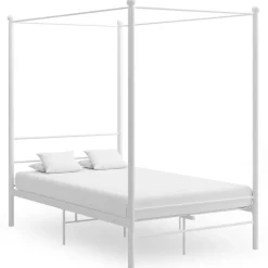vidaXL Hemelbedframe metaal wit 120x200 cm