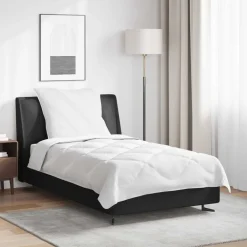 vidaXL Het Duvet voor Elk Seizoen met kussen 2 pcs Wit Microvezel