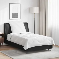 vidaXL Het Duvet voor Elk Seizoen met kussen 2 pcs Wit Microvezel