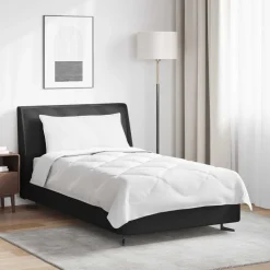 vidaXL Het Duvet voor Elk Seizoen met kussen 2 pcs Wit Microvezel
