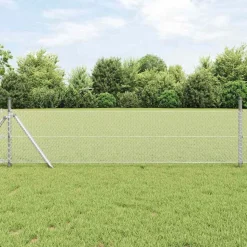 vidaXL Hexagon Hek Zilver 0,6 x 10 m Gegalvaniseerd staal