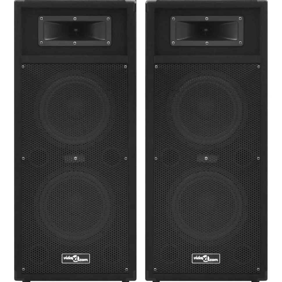vidaXL Hifi-podiumluidsprekers 2 st passief professioneel 1000 W zwart