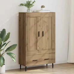 vidaXL Highboard Artisan Eiken 69,5 x 31 x 115 cm Bewerkt hout