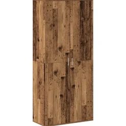 vidaXL Highboard met plank Oud Hout 80 x 39 x 178 cm Bewerkt hout