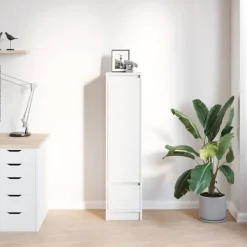 vidaXL Highboard 29,5x34x119,5 cm spaanplaat wit