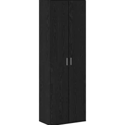 vidaXL Highboard Zwart eiken 60 x 35 x 180 cm Bewerkt hout