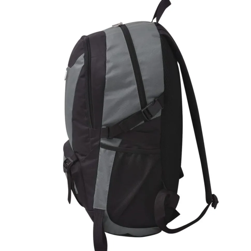 vidaXL Hikingrugzak 40 L zwart en grijs