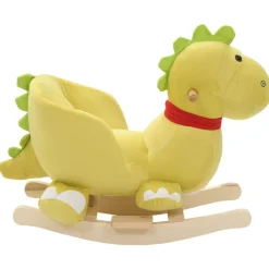 vidaXL Hobbeldier draak met rugleuning 60x32x53 cm pluche limegroen