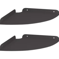 vidaXL Hoek Vloeiende Plank met plank 2 pcs Zwart 24 x 24 x 2 cm